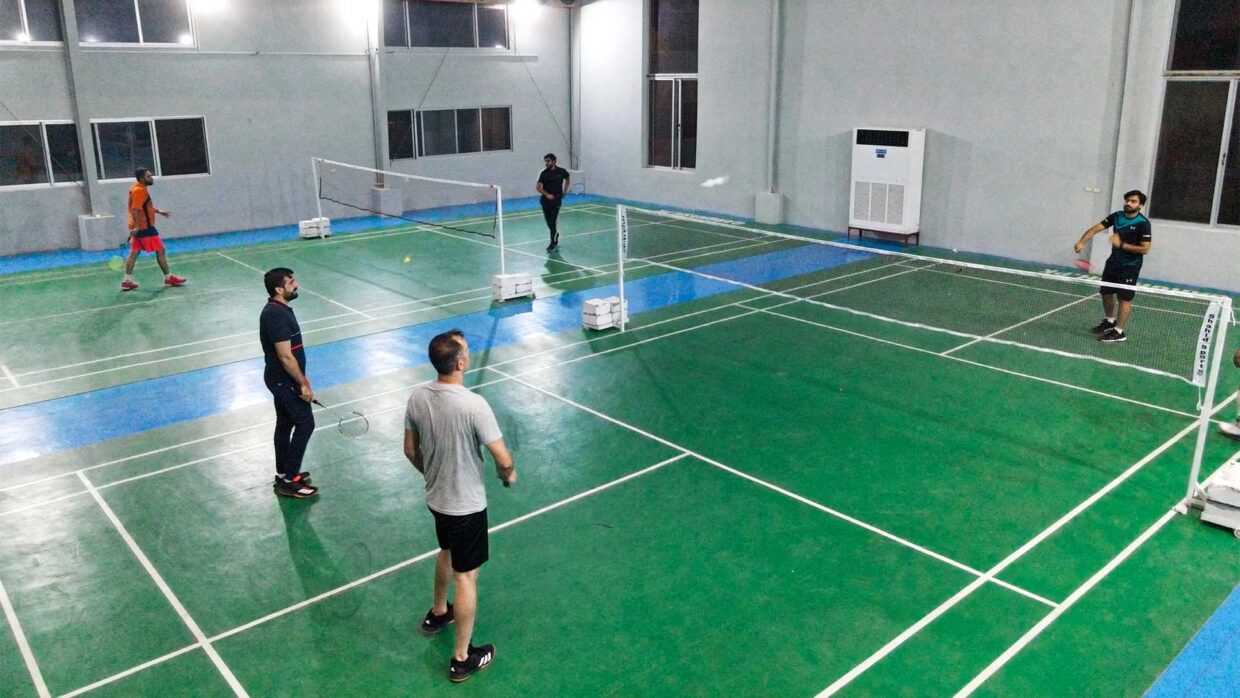 Badminton courts at Circle Club