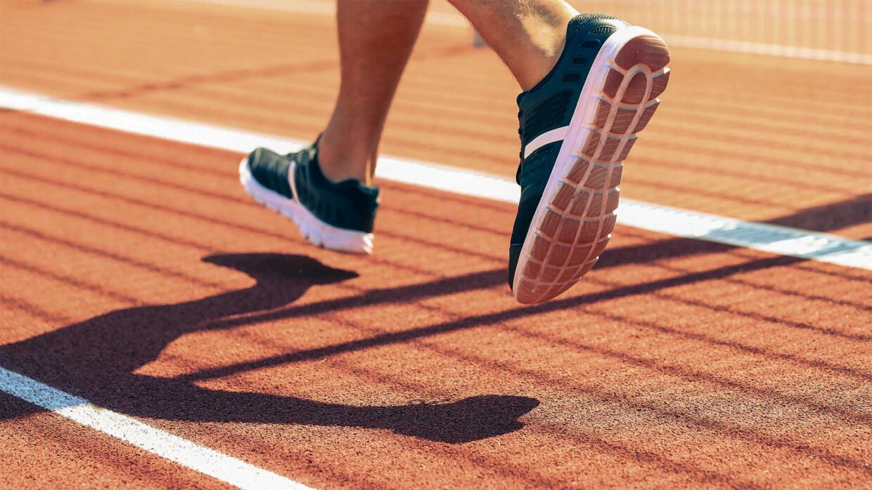 Runner on a track